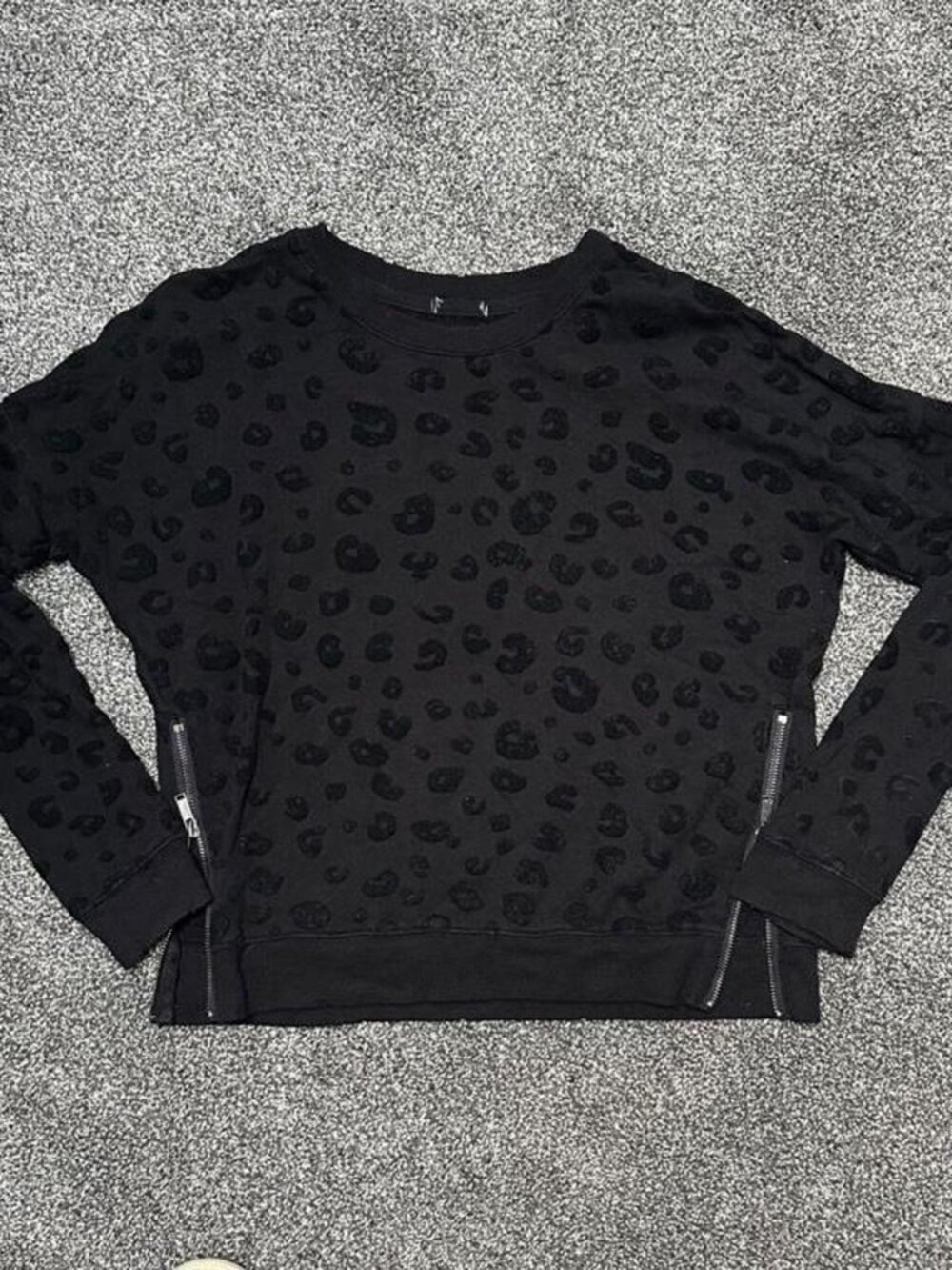 Rails Black on Black Cheetah Print Sweater